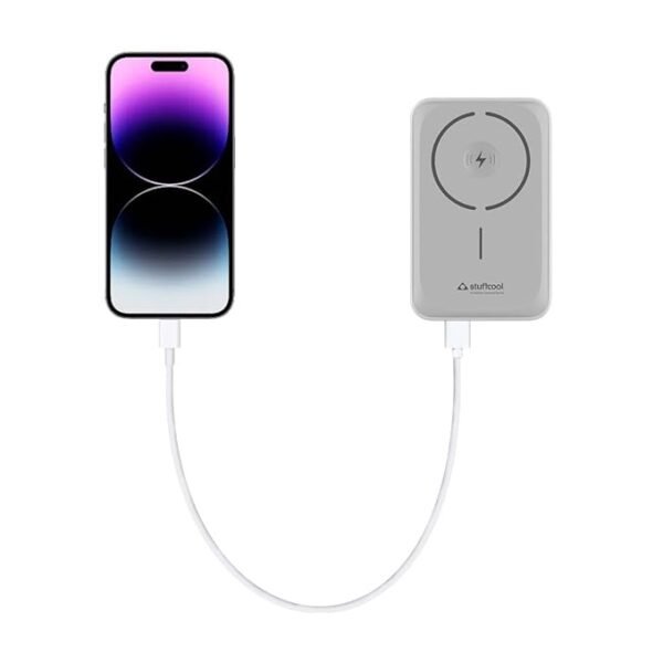 Magnetic Wirelsss Powerbank for iPhone 15/14/13/12 with Apple Watch Charging Featuring Type-C Port