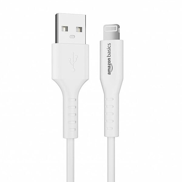 USB A to Lightning MFi Certified Charging Cable (White, 1.2 meter)