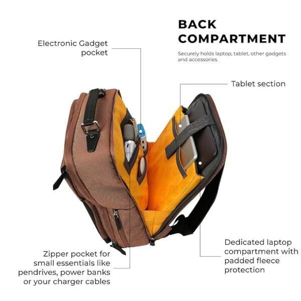 Laptop Bag for Men | 2 Large Compartment Office Laptop Backpacks | Fits Up to 15.6" Laptop