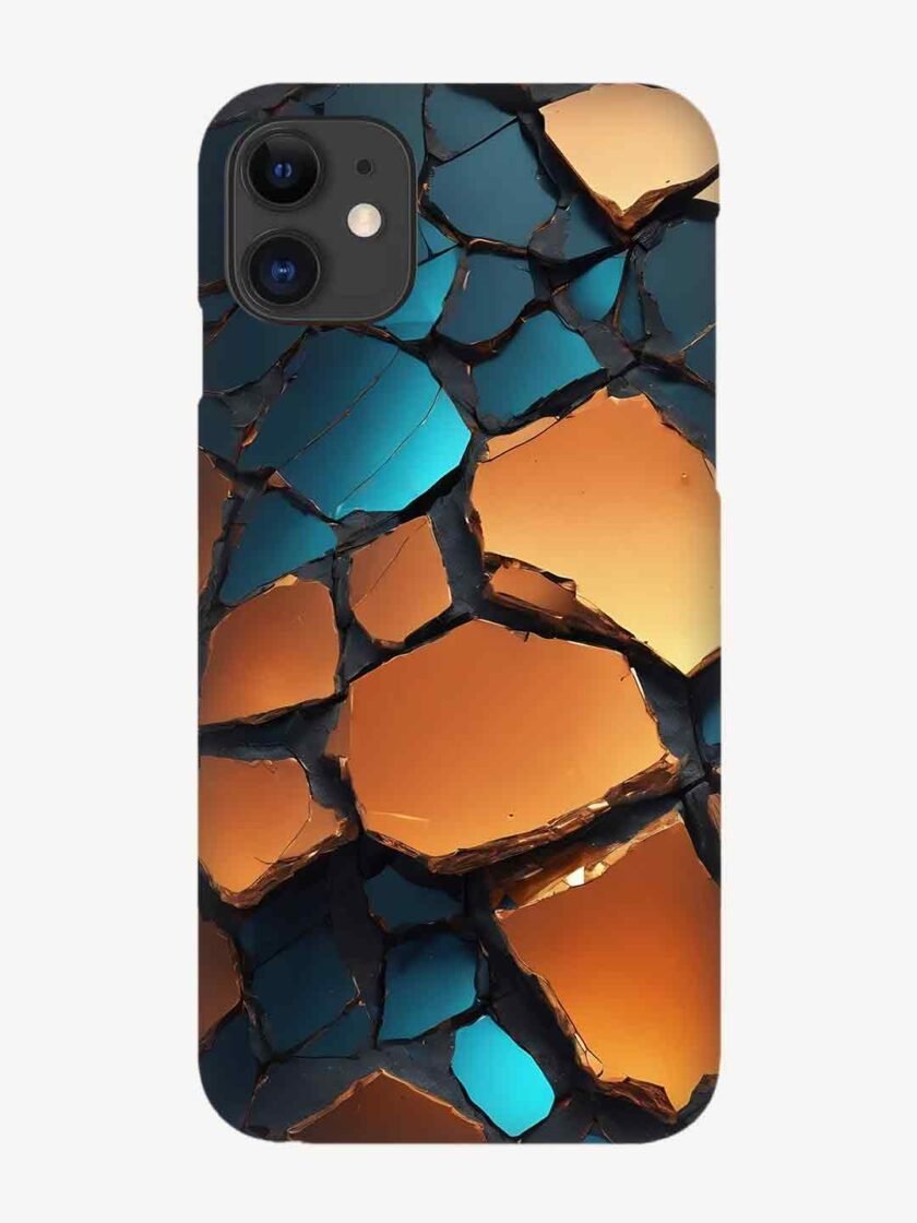 Apple Iphone 11 abstract 3d rendering cracked surface
