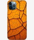 Apple Iphone 12 Pro Back Covers abstract elegance closeup dried leaf golden yellow burnt orange highlighting