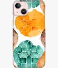 Apple Iphone 13 Back Covers abstract crocodile reptile scales watercolor seamless pattern isolated with white highlights