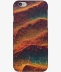 Apple Iphone 6 plus back covers 3d rendered topographic grid wireframe gradient island