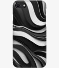 Apple Iphone Se Back Covers abstract background black white wallpaper with abstract shapes