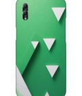Honor 10 Lite Back Covers Green Background With Green Background With White Triangle Bottom