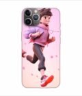 Apple Iphone 11 Pro Max Back Case Covers 3D Illustration Child Running Spring Concept Illustration Childrens Cartoon Outdoor