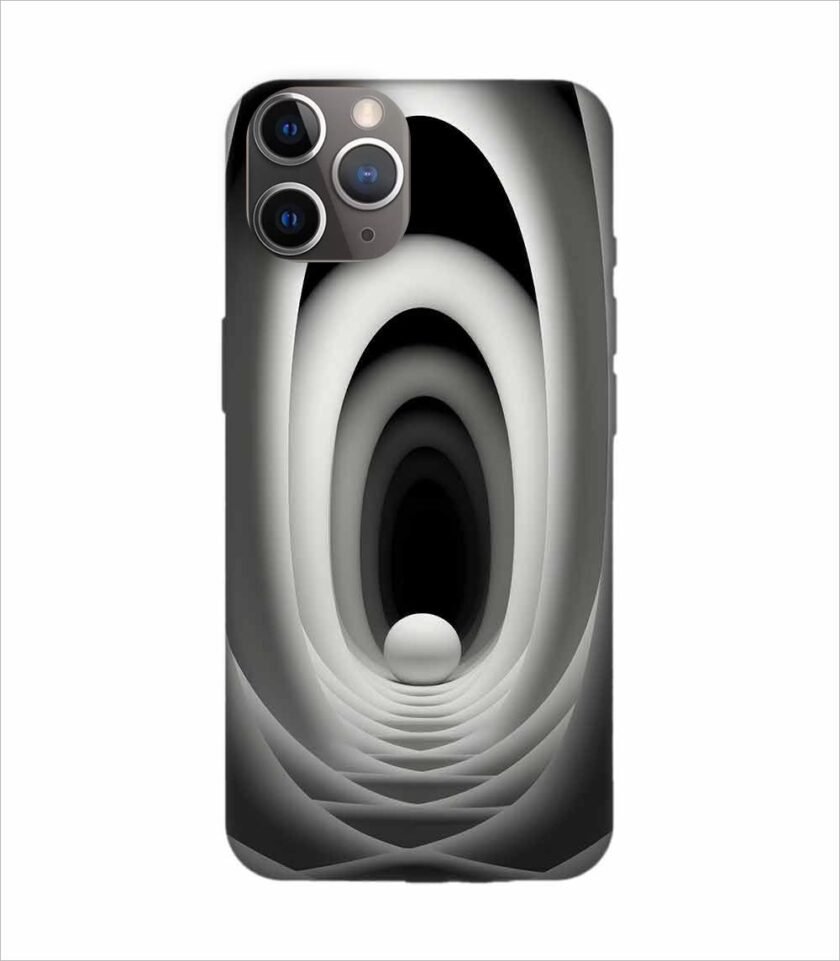 Apple Iphone 11 Pro Max Back Case Covers Abstract Black 3D Background