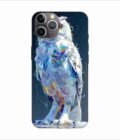 Apple Iphone 11 Pro Max Back Case Covers Captivating Animal Portraits Cyber Pet Style Vibrant Colors Stunning Digital Art