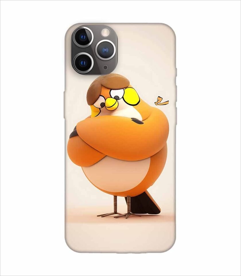 Apple Iphone 11 Pro Max Back Case Covers Cartoon Character Man With Glasses Hat