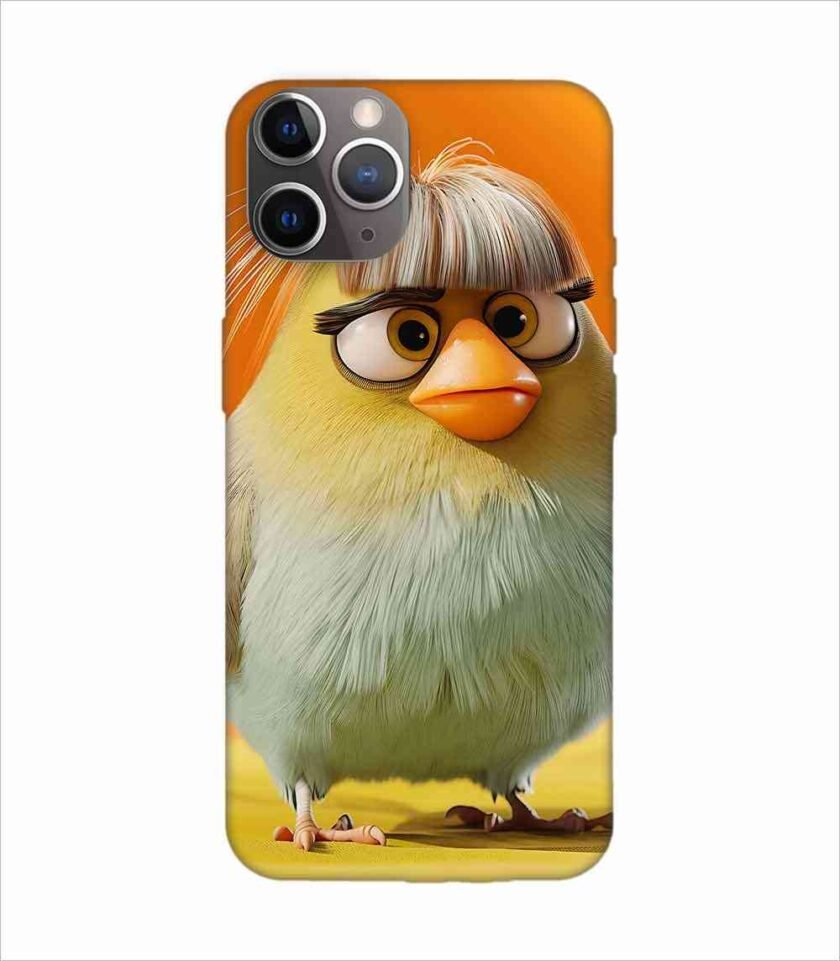 Apple Iphone 11 Pro Max Back Case Covers Close Up Bird With Wig Glasses