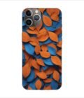 Apple Iphone 11 Pro Max Back Case Covers Close Up Bunch Orange Blue Leaves Generative Ai