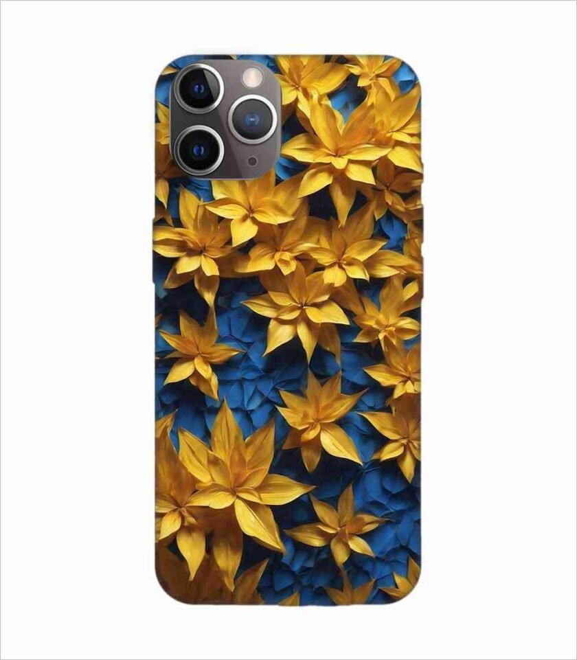 Apple Iphone 11 Pro Max Back Case Covers Colorful Background With Blue Yellow Background