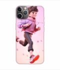 Apple Iphone 11 Pro Back Case Covers 3D Illustration Child Running Spring Concept Illustration Childrens Cartoon Outdoor