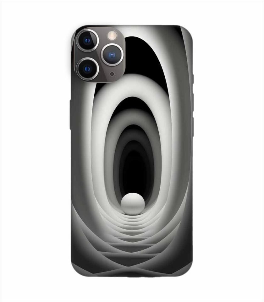 Apple Iphone 11 Pro Back Case Covers Abstract Black 3D Background