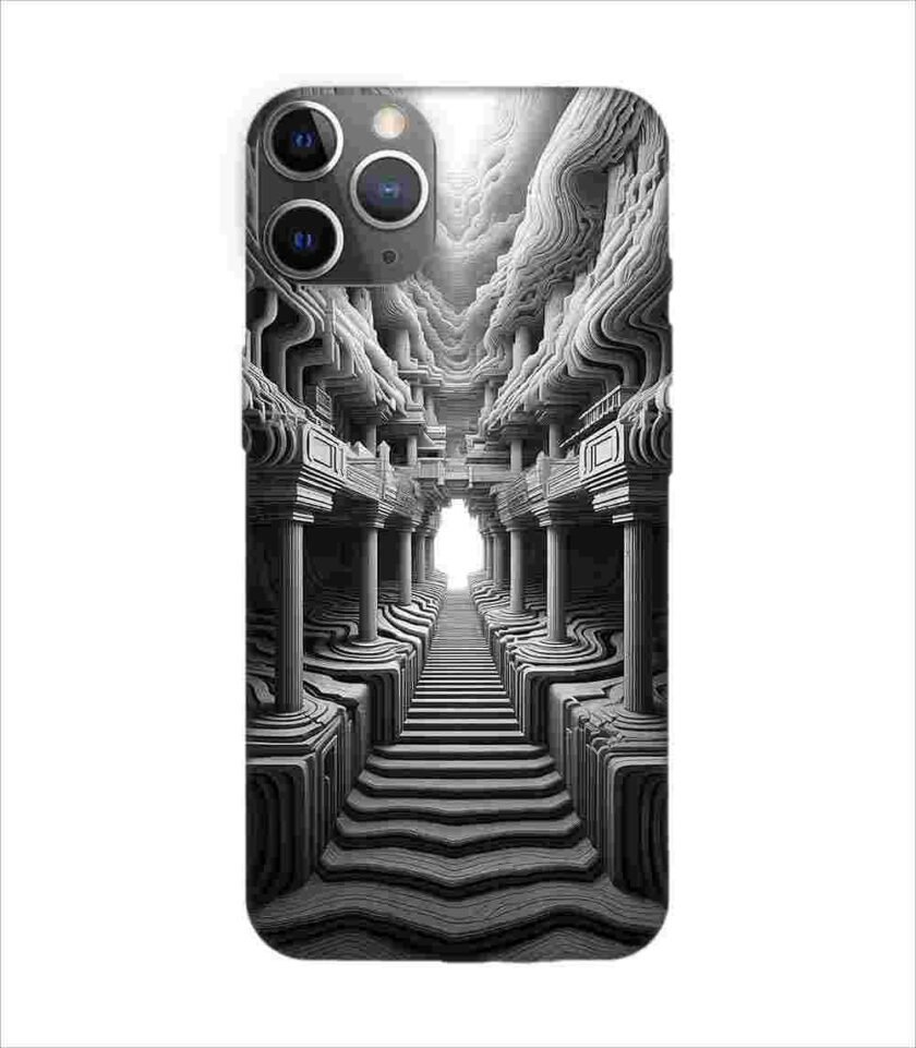 Apple Iphone 11 Pro Back Case Covers Abstract Geometry Black White Illustration