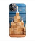 Apple Iphone 11 Pro Back Case Covers Business Hierarchy Ranking Strategy Concept With Chess Pieces Standing Pyramid Wooden Building Blocks With King Top With Copy Space