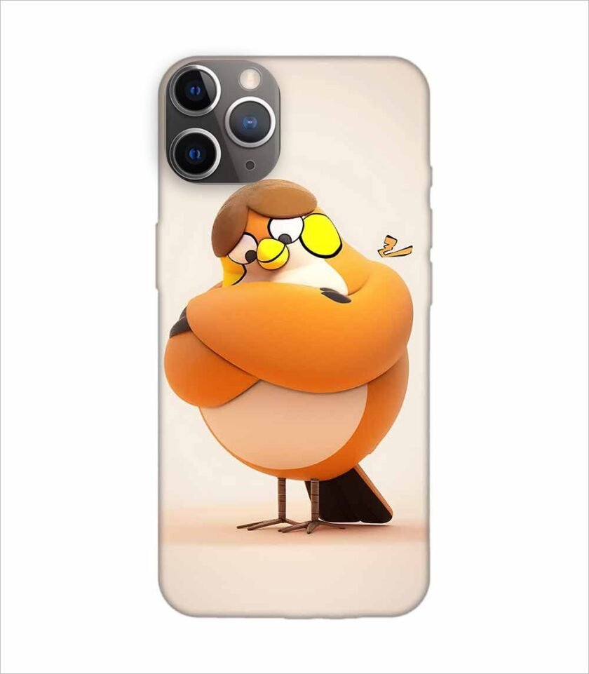 Apple Iphone 11 Pro Back Case Covers Cartoon Character Man With Glasses Hat