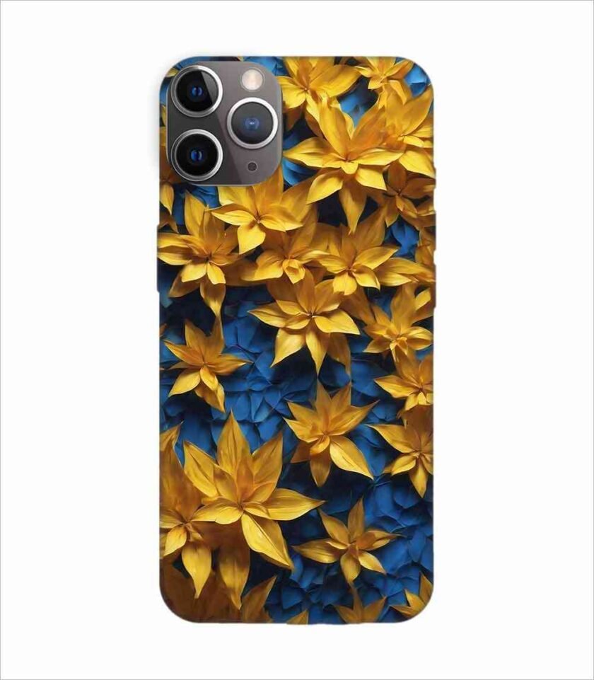 Apple Iphone 11 Pro Back Case Covers Colorful Background With Blue Yellow Background