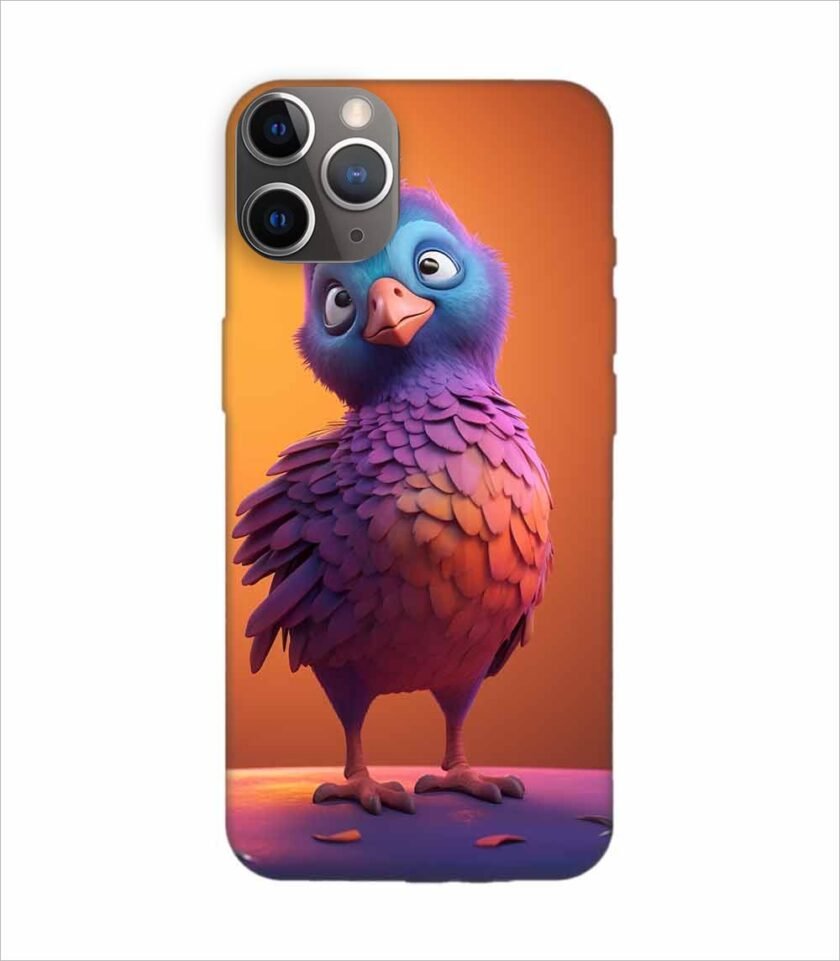 Apple Iphone 11 Pro Back Case Covers Colorful Bird Is Standing Table Generative Ai Image