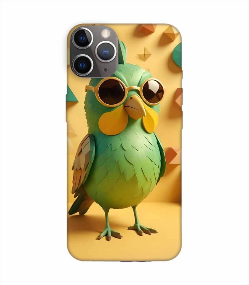 Apple Iphone 11 Pro Back Case Covers Colorful Bird With Big Eyes Pair Goggles