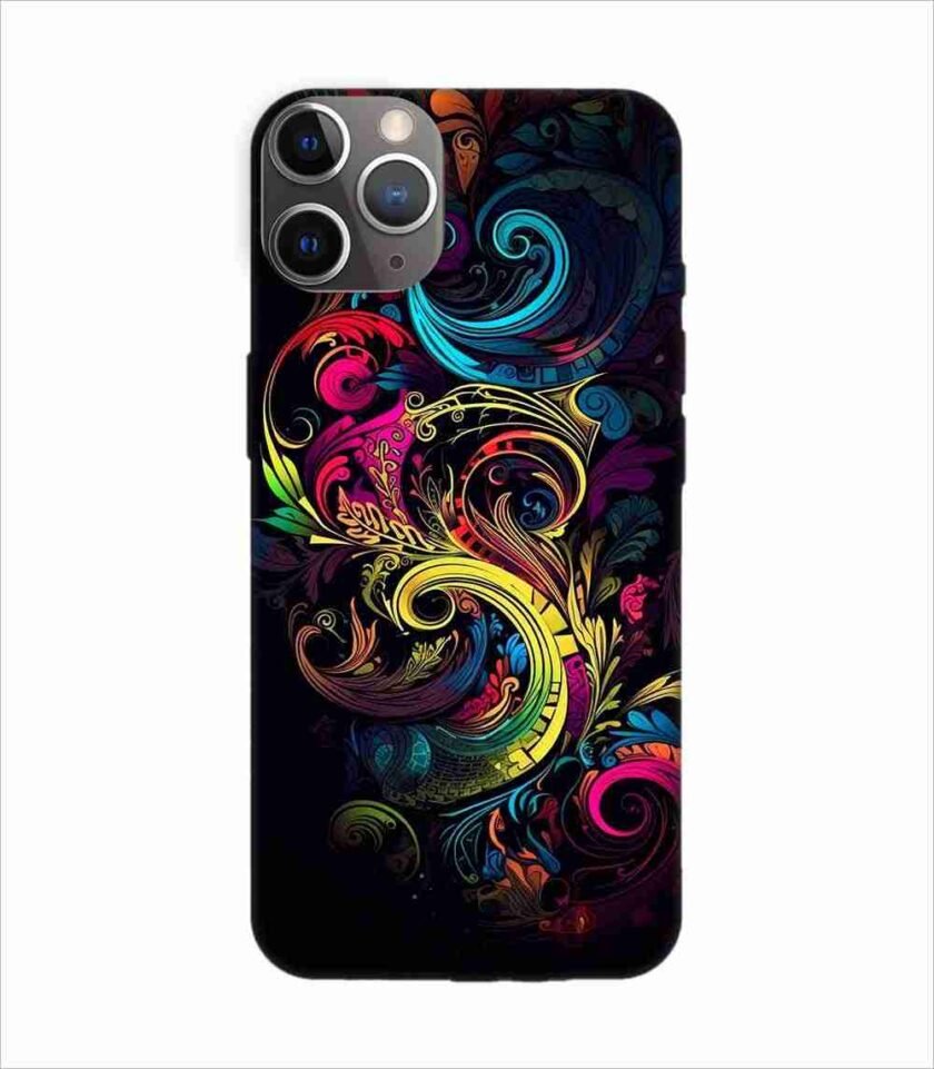 Apple Iphone 11 Pro Back Case Covers Colorful Poster With Swirly Pattern