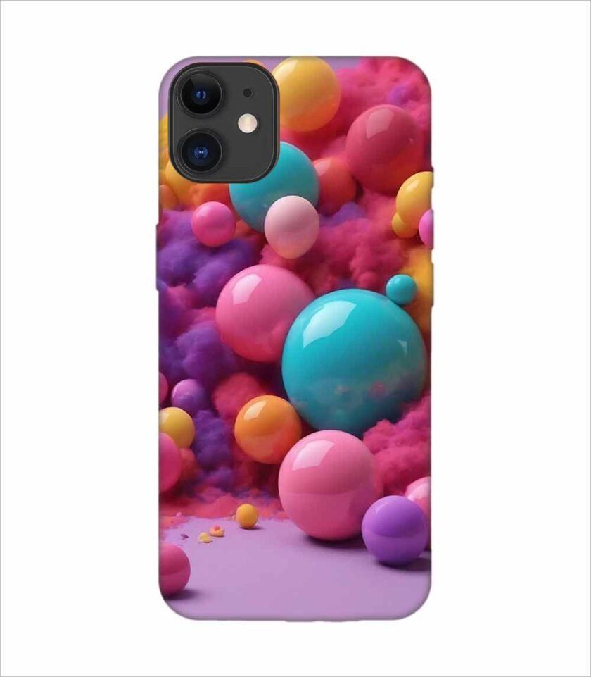 Apple Iphone 11 Back Case Covers 3D Render Colorful Objects Isolated Background