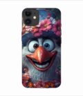 Apple Iphone 11 Back Case Covers Bird With Flower Its Head Bird With Flower Its Mouth