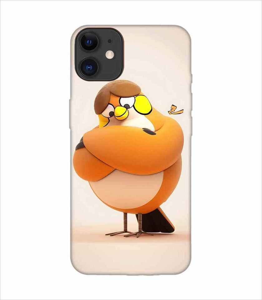 Apple Iphone 11 Back Case Covers Cartoon Character Man With Glasses Hat