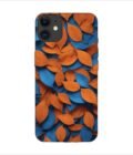 Apple Iphone 11 Back Case Covers Close Up Bunch Orange Blue Leaves Generative Ai