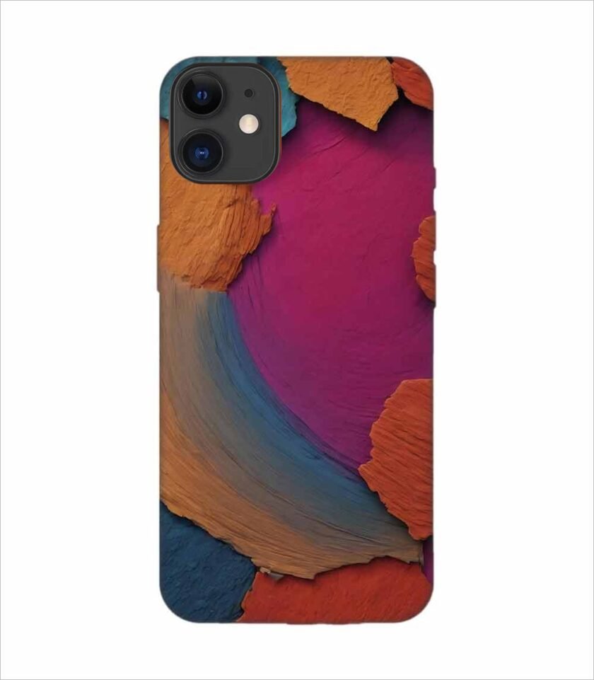 Apple Iphone 11 Back Case Covers Closeup Color Textured Surface