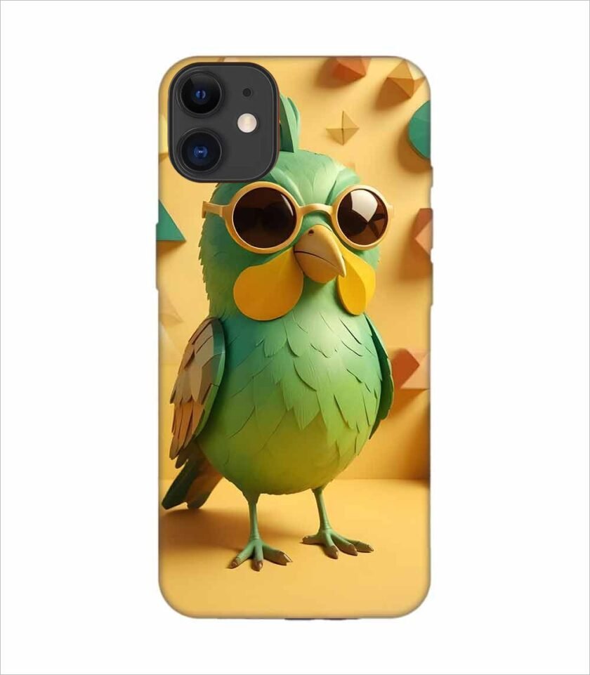Apple Iphone 11 Back Case Covers Colorful Bird With Big Eyes Pair Goggles