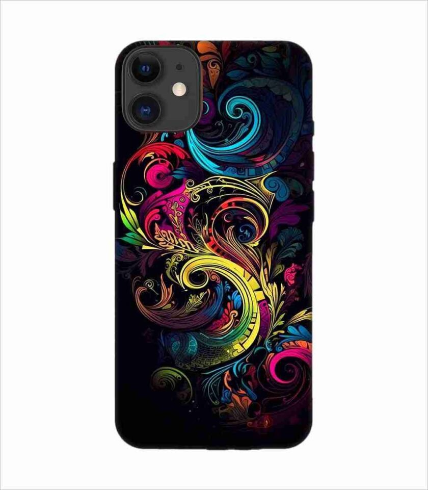 Apple Iphone 11 Back Case Covers Colorful Poster With Swirly Pattern