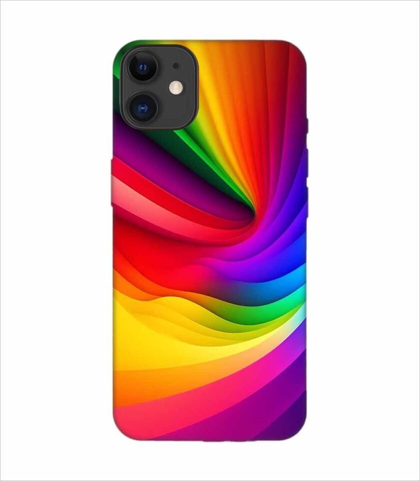 Apple Iphone 11 Back Case Covers Colorful Rainbow Gradient Background Design Shades Light Wallpaper Abstract Geometric Shapes