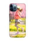 Apple Iphone 12 Mini Back Case Covers Beginning Spring Illustration 3D Illustration Girl Running Spring