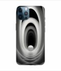 Apple Iphone 12 Pro Max Back Case Covers Abstract Black 3D Background