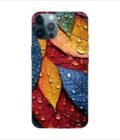 Apple Iphone 12 Pro Max Back Case Covers Close Up Bunch Colorful Leaves With Water Droplets Generative Ai