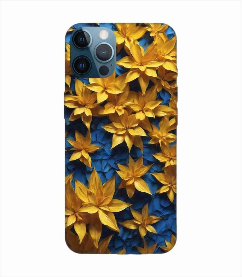 Apple Iphone 12 Pro Max Back Case Covers Colorful Background With Blue Yellow Background