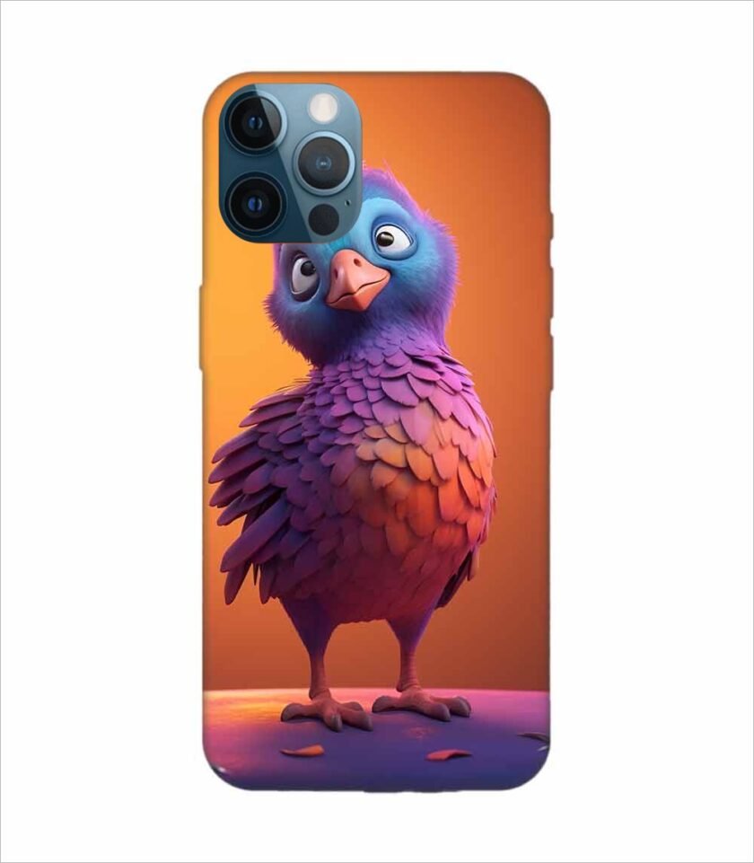 Apple Iphone 12 Pro Max Back Case Covers Colorful Bird Is Standing Table Generative Ai Image