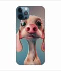 Apple Iphone 12 Pro Back Case Covers 3D Cartoon Style Dachshund Pink Nose Rich Expressions