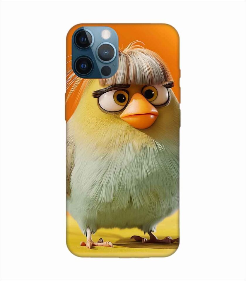 Apple Iphone 12 Pro Back Case Covers Close Up Bird With Wig Glasses