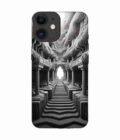 Apple Iphone 12 Back Case Covers Abstract Geometry Black White Illustration