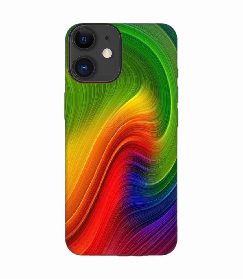 Apple Iphone 12 Back Case Covers Abstract Swirl Painting Wallpaper Design