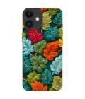 Apple Iphone 12 Back Case Covers Abstract Technology Fractal Background With Neon Plant Pattern Dark Background Illustration