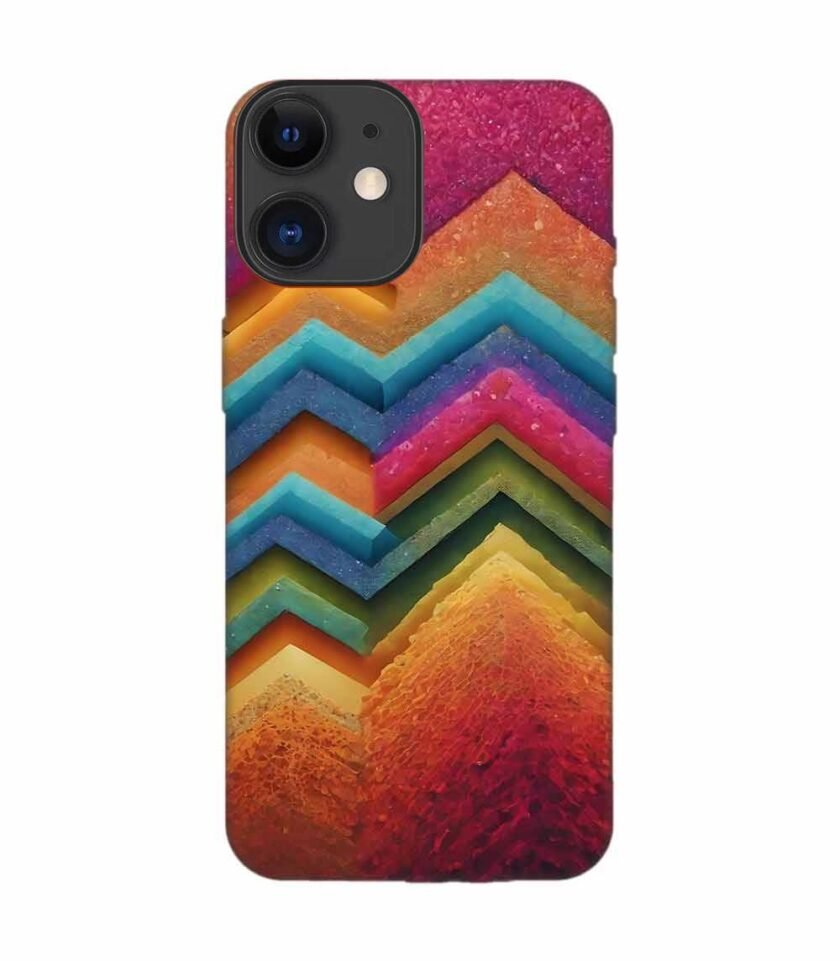 Apple Iphone 12 Back Case Covers Artistic Background Wallpaper With Color Halftone Effect