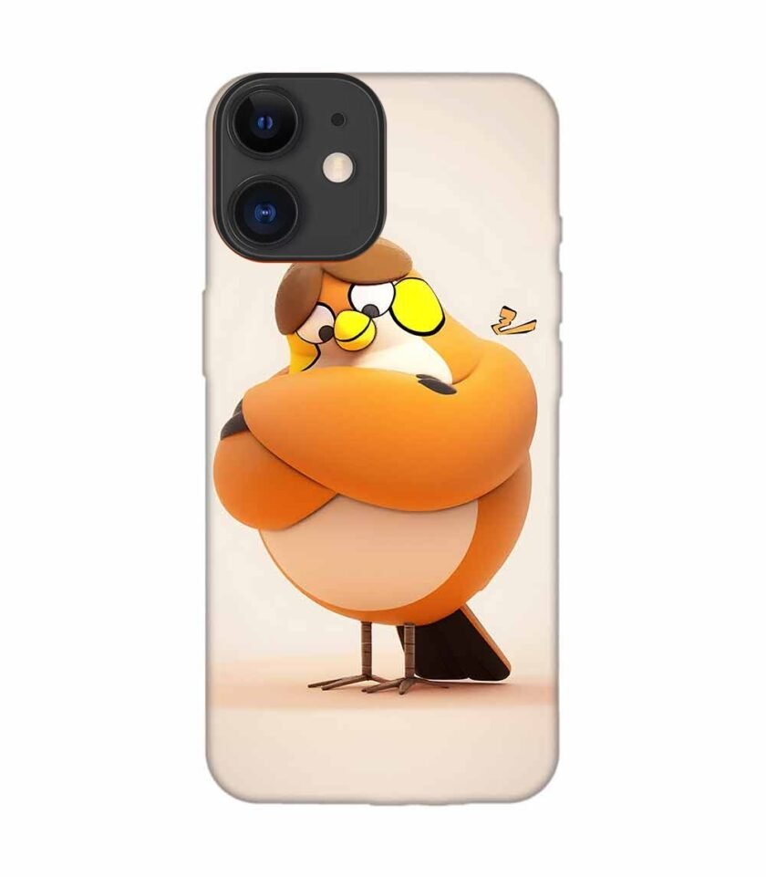 Apple Iphone 12 Back Case Covers Cartoon Character Man With Glasses Hat
