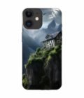 Apple Iphone 12 Back Case Covers Charming Stone House Sits Perched High Atop Mountain Cliff With Snowcapped Peaks Distance