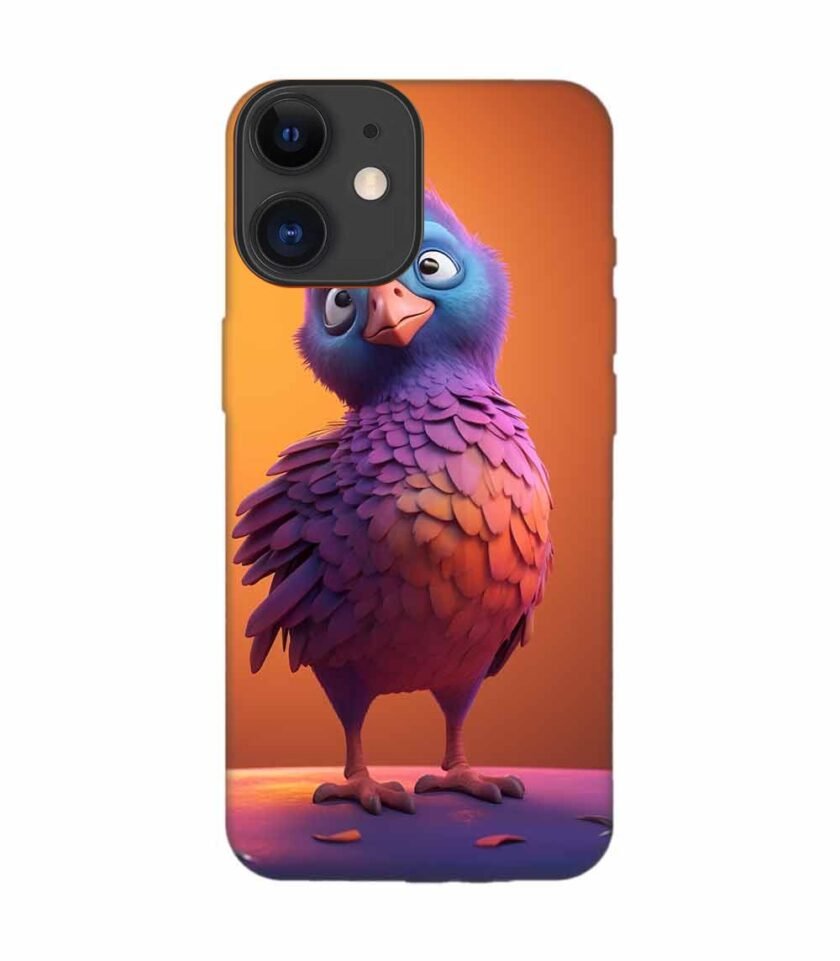 Apple Iphone 12 Back Case Covers Colorful Bird Is Standing Table Generative Ai Image