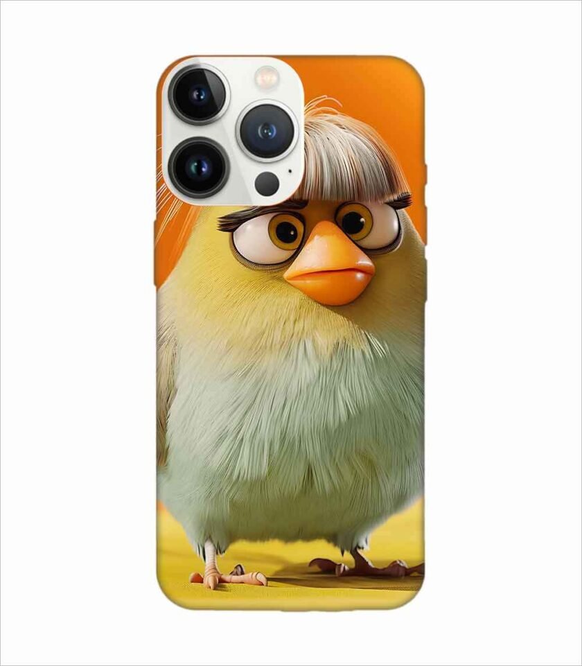 Apple Iphone 13 Pro Max Back Case Covers Close Up Bird With Wig Glasses