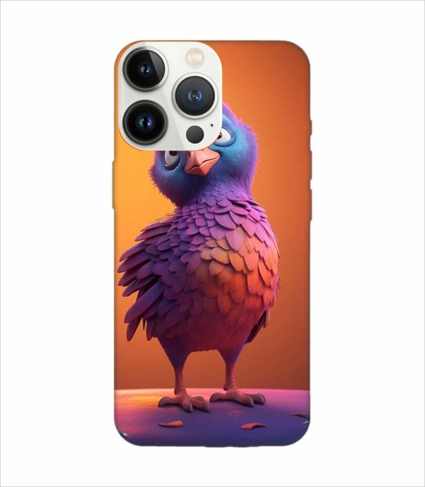 Apple Iphone 13 Pro Max Back Case Covers Colorful Bird Is Standing Table Generative Ai Image
