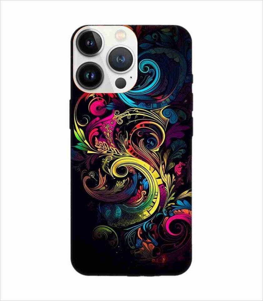 Apple Iphone 13 Pro Max Back Case Covers Colorful Poster With Swirly Pattern